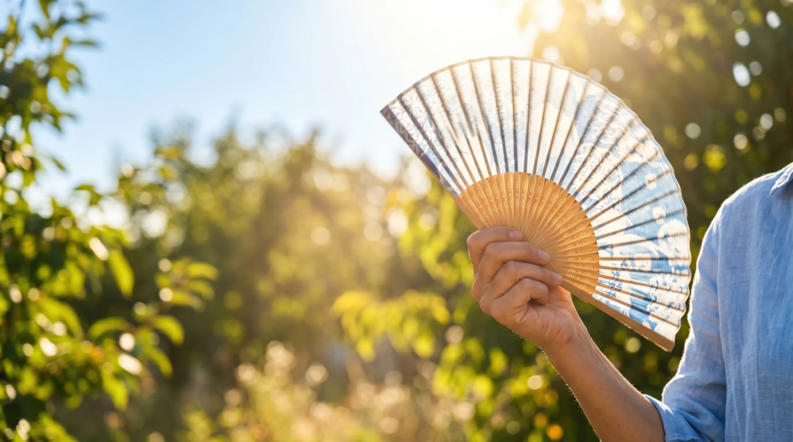 夏の扇子アレンジ作成