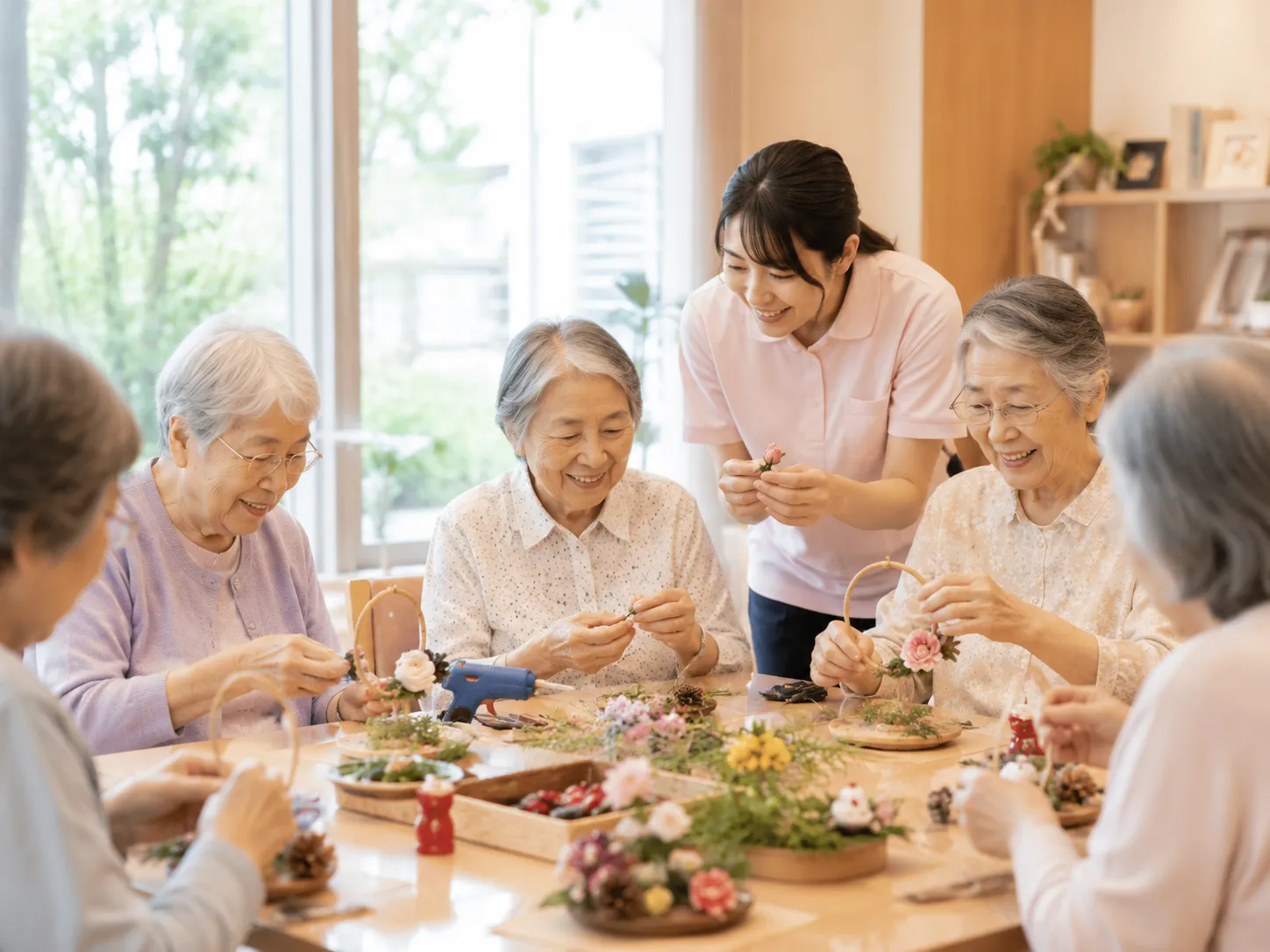 季節のものづくりを楽しむ様子